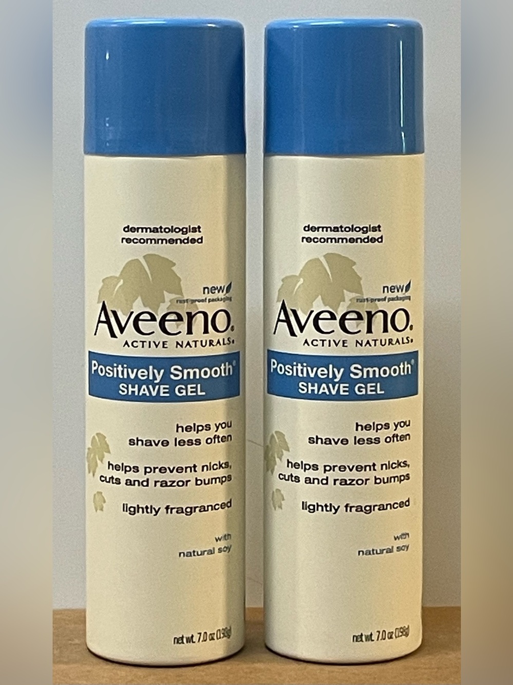 Aveeno Positively Smooth Shave Gel — 7oz (Pack of 2)